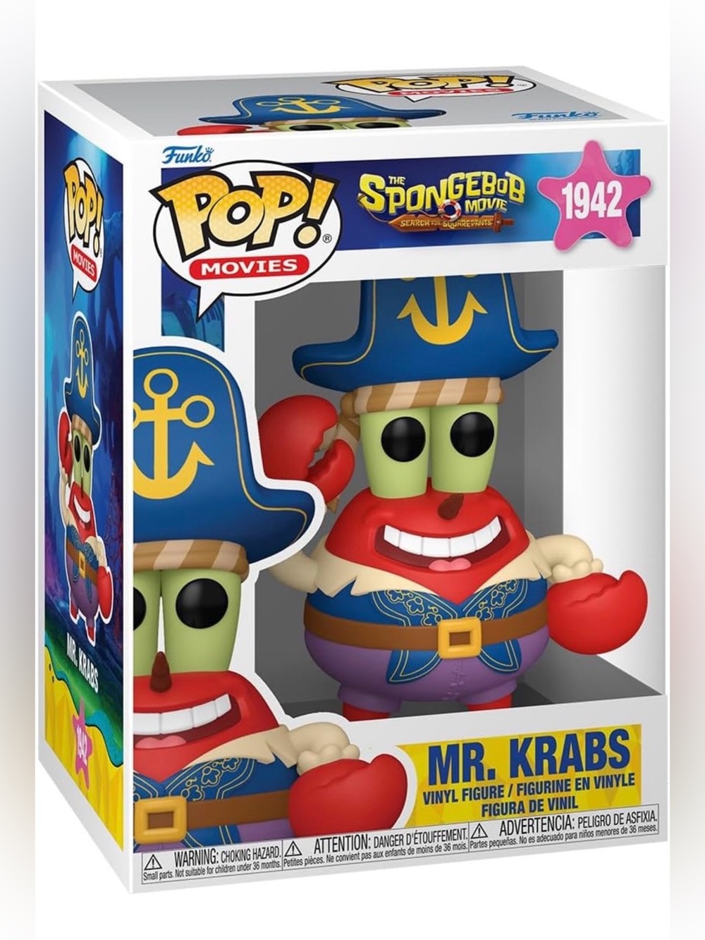 Funko Pop Movies #1942 The Spongebob Movie Mr. Krabs Brand New